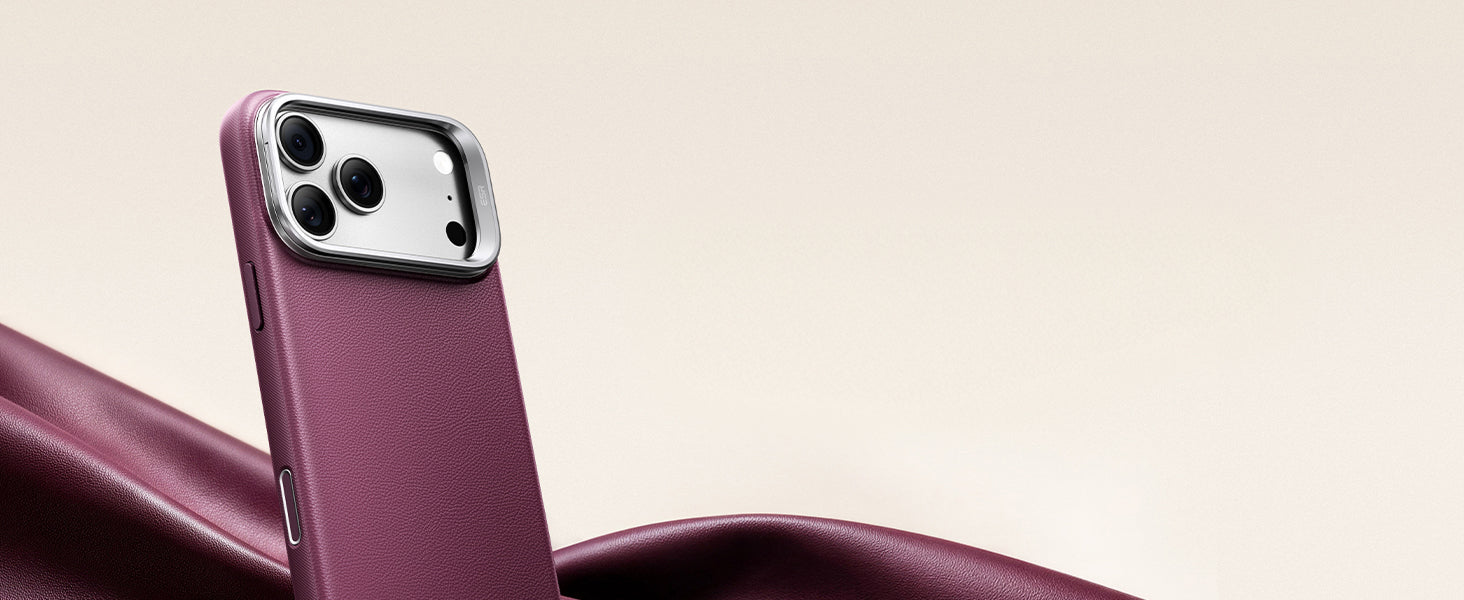 Ốp lưng ESR Atelier da thuần chay + chân đế cho iPhone 18 Pro