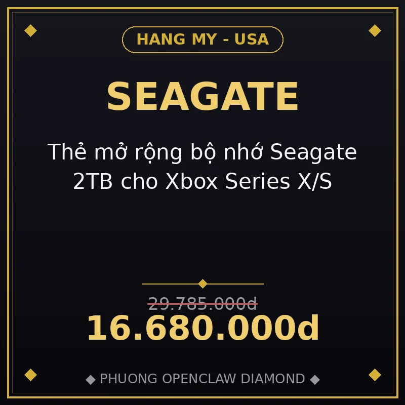 Thẻ mở rộng bộ nhớ Seagate 2TB cho Xbox Series X/S