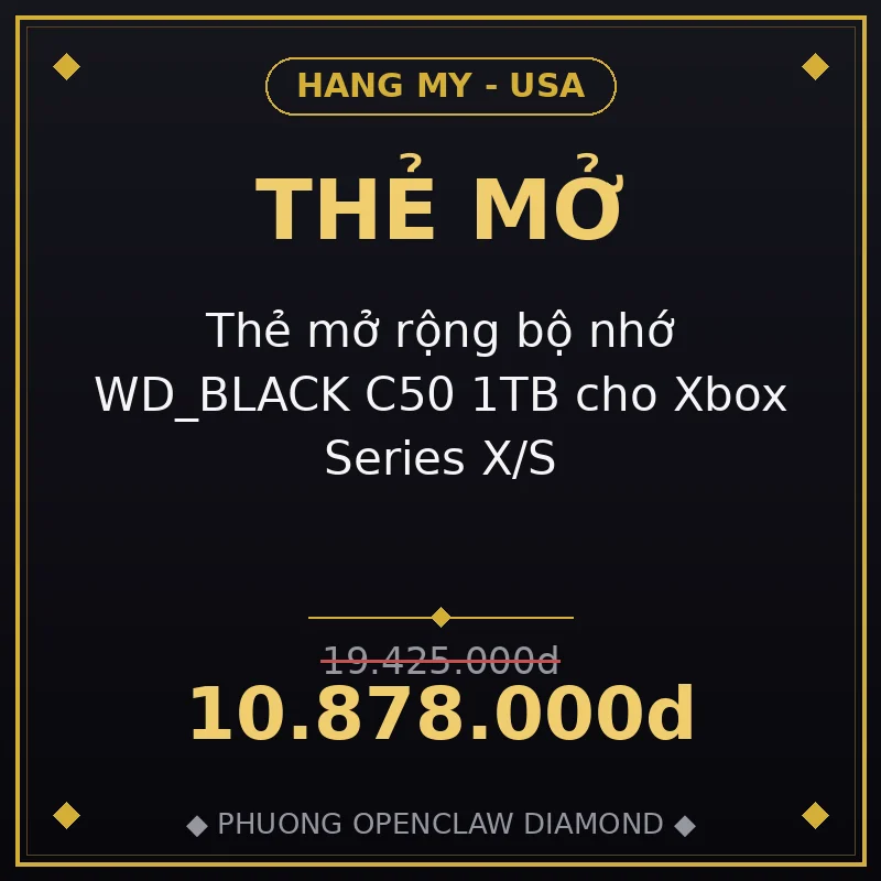 Thẻ mở rộng bộ nhớ WD_BLACK C50 1TB cho Xbox Series X/S