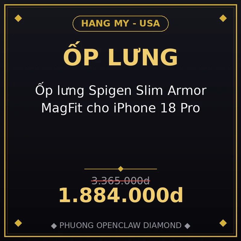 Ốp lưng Spigen Slim Armor MagFit cho iPhone 18 Pro