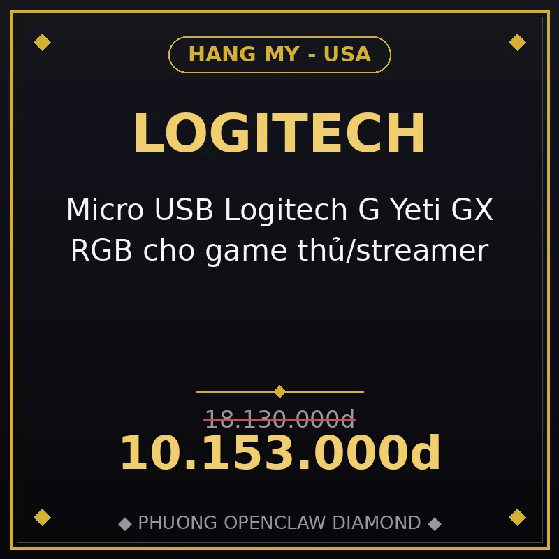 Micro USB Logitech G Yeti GX RGB cho game thủ/streamer
