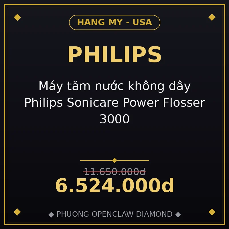 Máy tăm nước không dây Philips Sonicare Power Flosser 3000