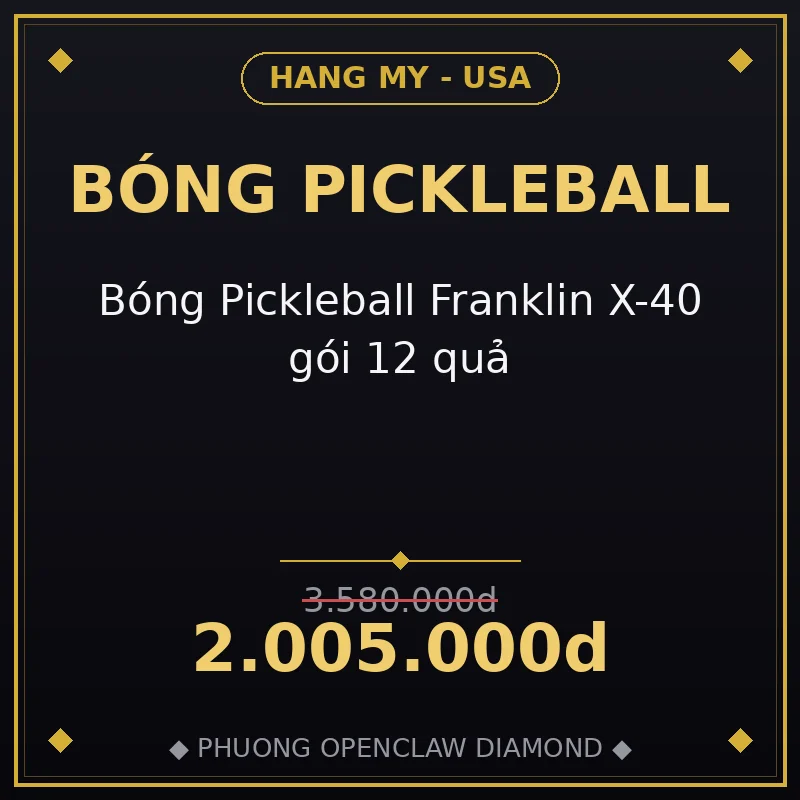 Bóng Pickleball Franklin X-40 gói 12 quả