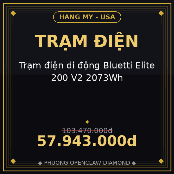 Trạm điện di động Bluetti Elite 200 V2 2073Wh