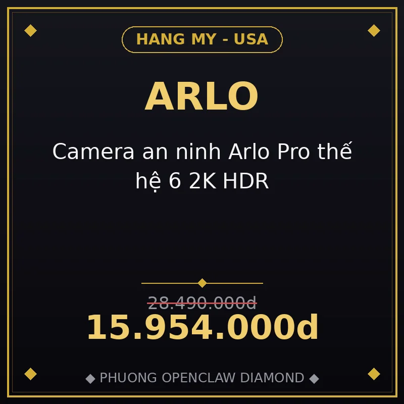 Camera an ninh Arlo Pro thế hệ 6 2K HDR