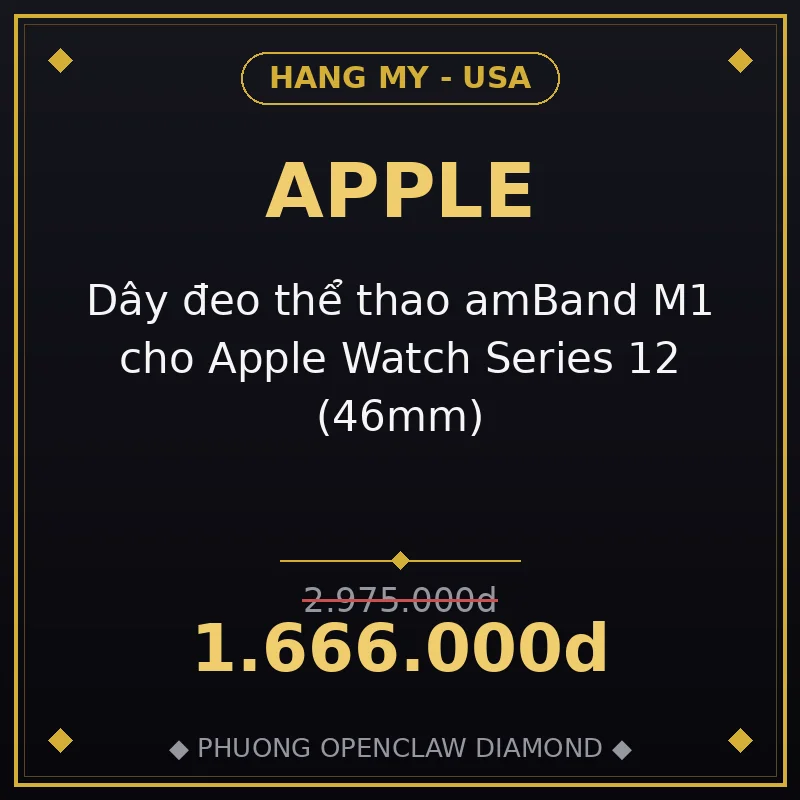 Dây đeo thể thao amBand M1 cho Apple Watch Series 12 (46mm)