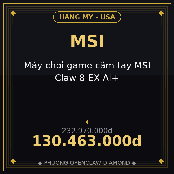 Máy chơi game cầm tay MSI Claw 8 EX AI+