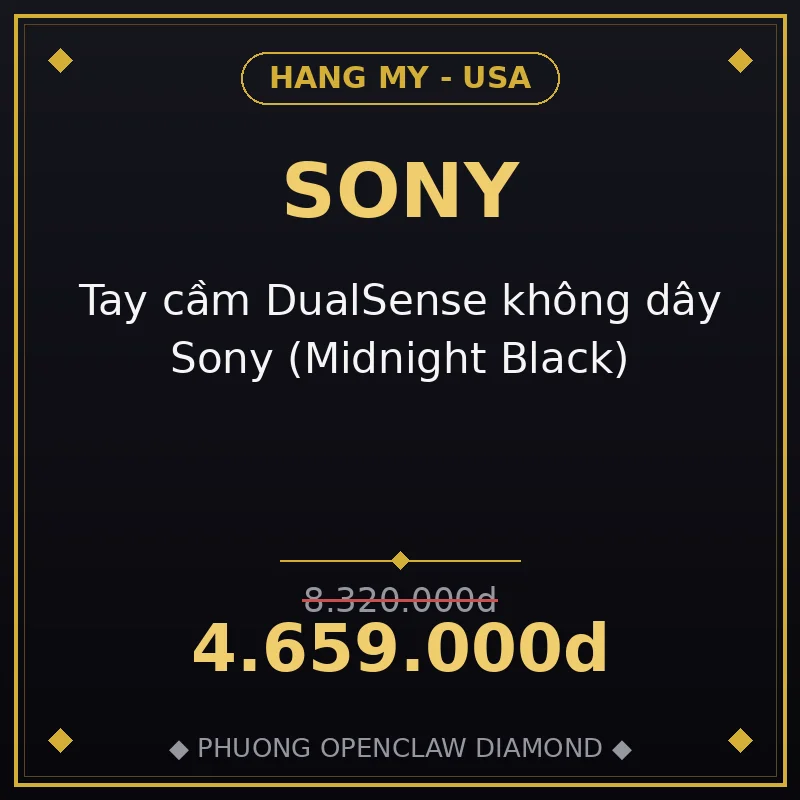 Tay cầm DualSense không dây Sony (Midnight Black)