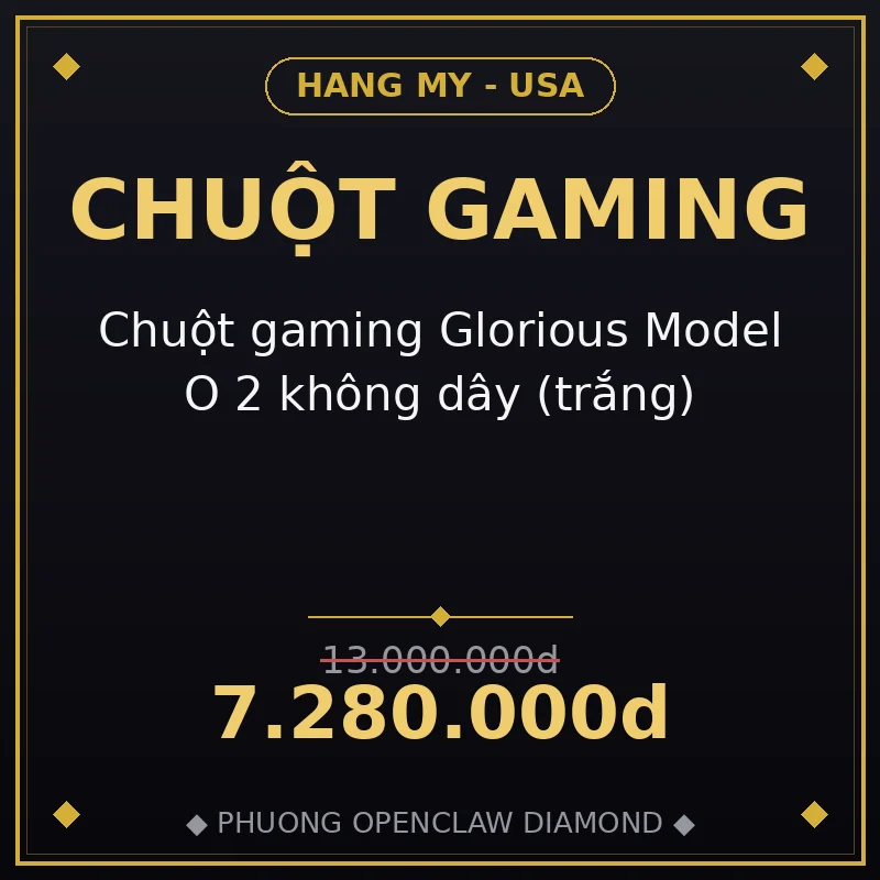 Chuột gaming Glorious Model O 2 không dây (trắng)
