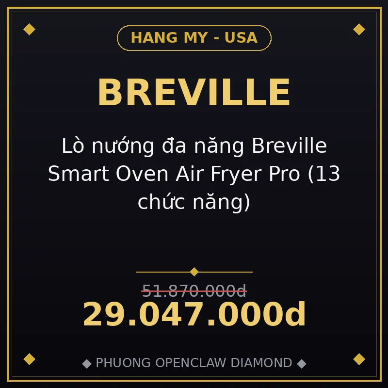 Lò nướng đa năng Breville Smart Oven Air Fryer Pro (13 chức năng)