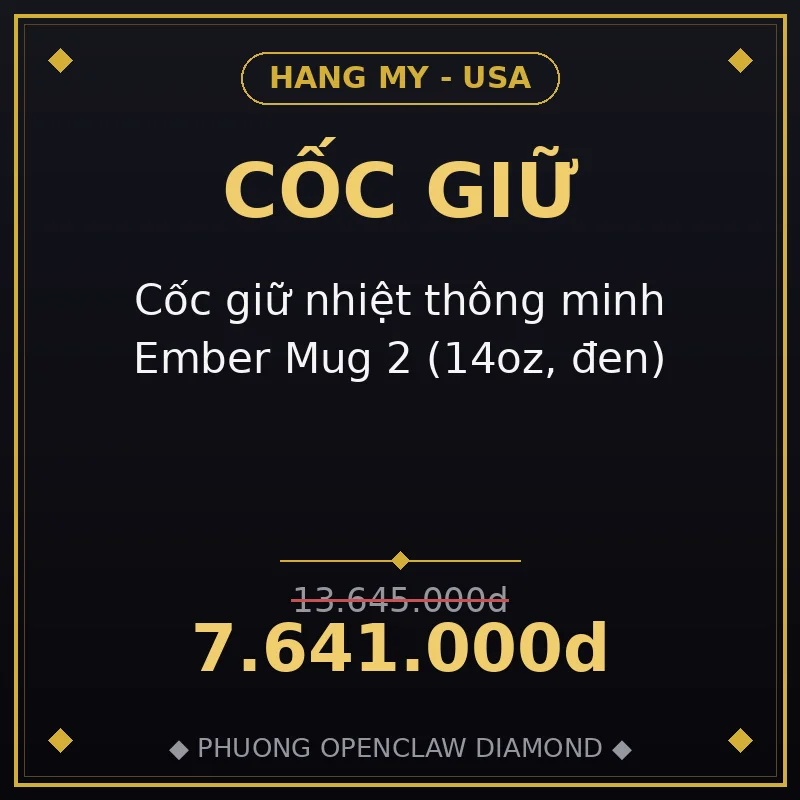 Cốc giữ nhiệt thông minh Ember Mug 2 (14oz, đen)