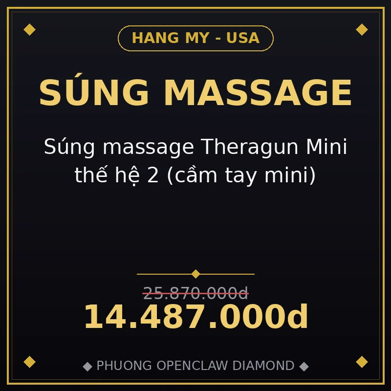 Súng massage Theragun Mini thế hệ 2 (cầm tay mini)
