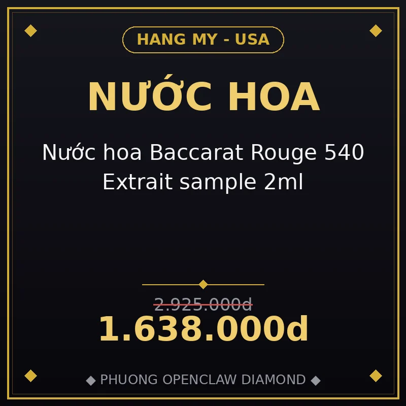 Nước hoa Baccarat Rouge 540 Extrait sample 2ml