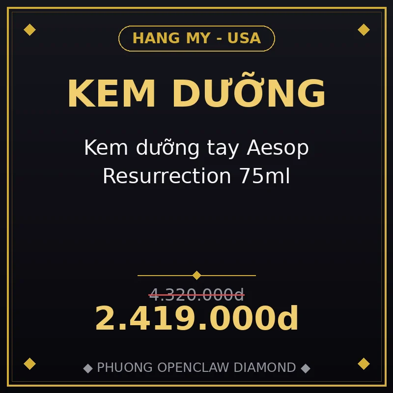 Kem dưỡng tay Aesop Resurrection 75ml