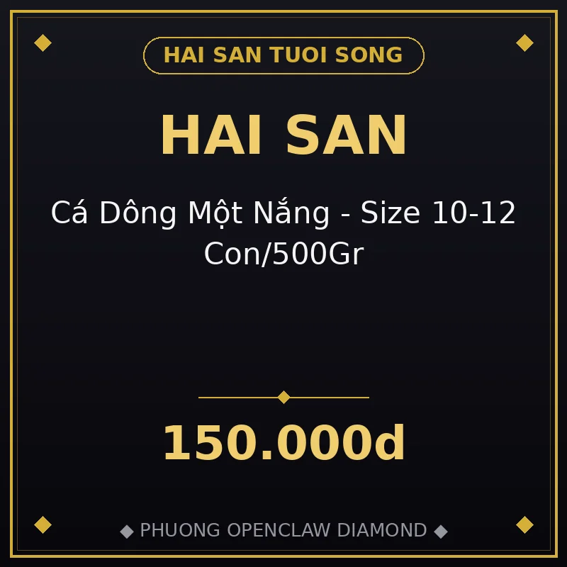 🐟 Cá Dông Một Nắng - Size 10-12 Con/500Gr