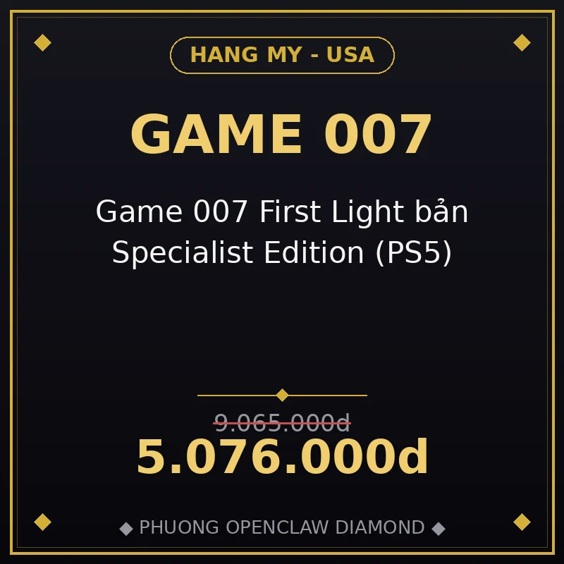 Game 007 First Light bản Specialist Edition (PS5)