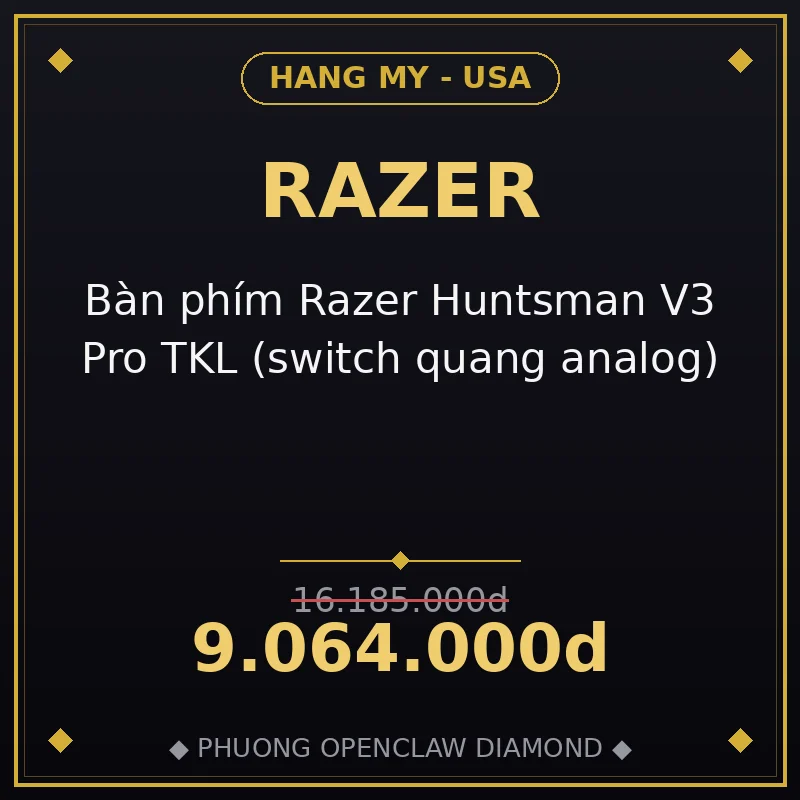 Bàn phím Razer Huntsman V3 Pro TKL (switch quang analog)
