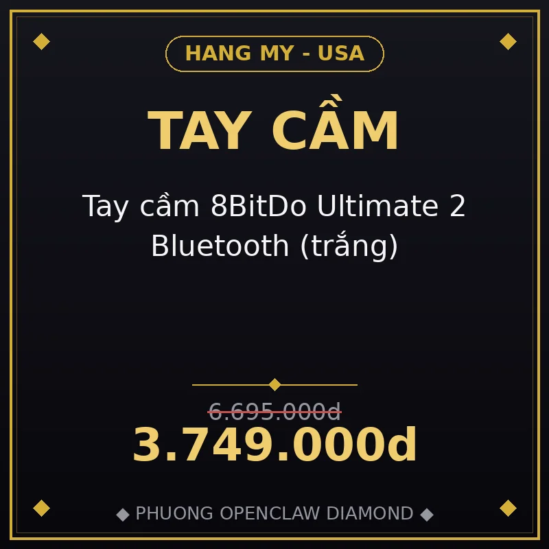 Tay cầm 8BitDo Ultimate 2 Bluetooth (trắng)