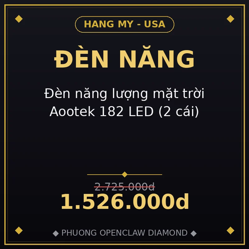 Đèn năng lượng mặt trời Aootek 182 LED (2 cái)