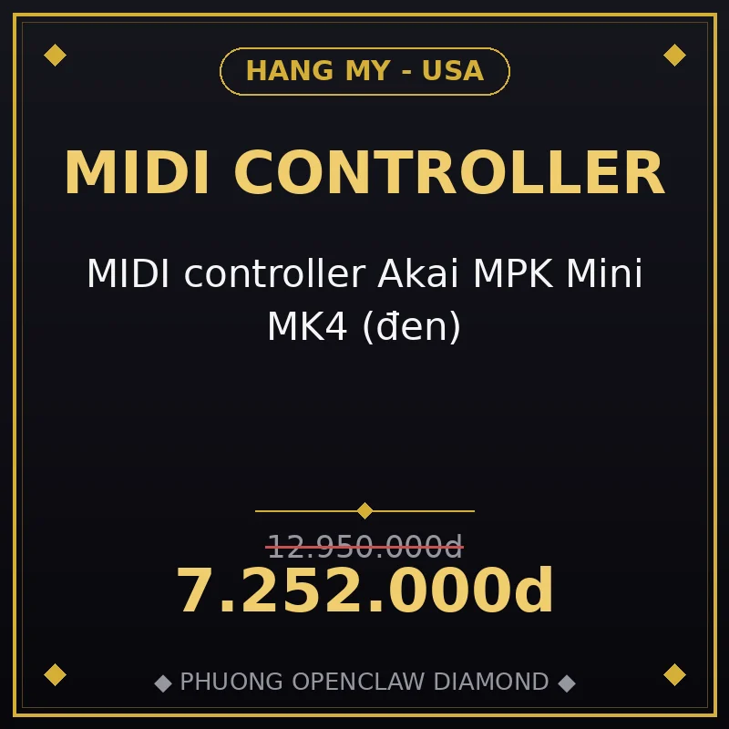MIDI controller Akai MPK Mini MK4 (đen)