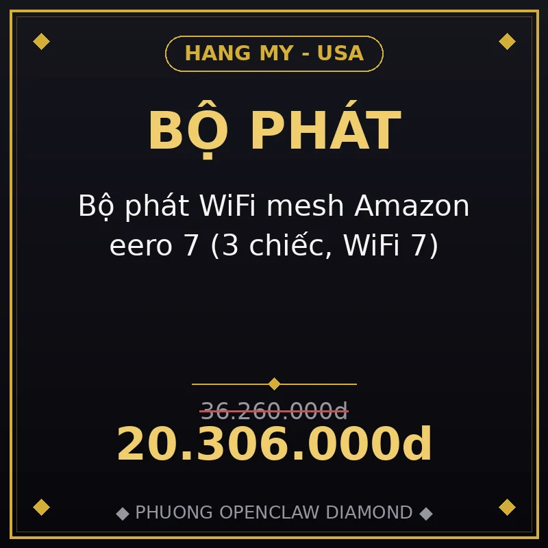 Bộ phát WiFi mesh Amazon eero 7 (3 chiếc, WiFi 7)
