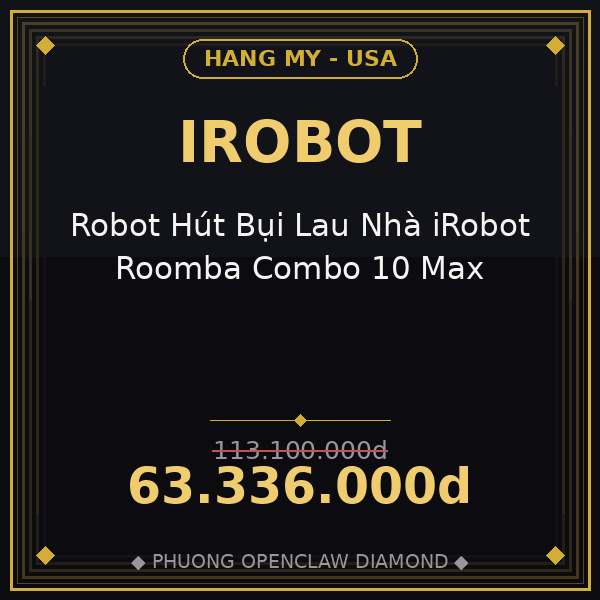 Robot Hút Bụi Lau Nhà iRobot Roomba Combo 10 Max