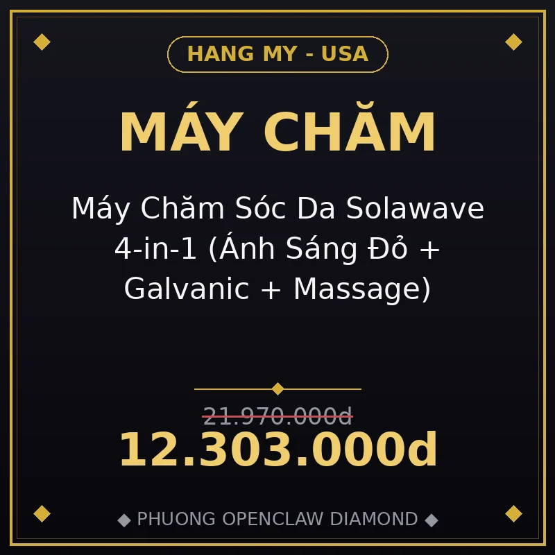 Máy Chăm Sóc Da Solawave 4-in-1 (Ánh Sáng Đỏ + Galvanic + Massage)