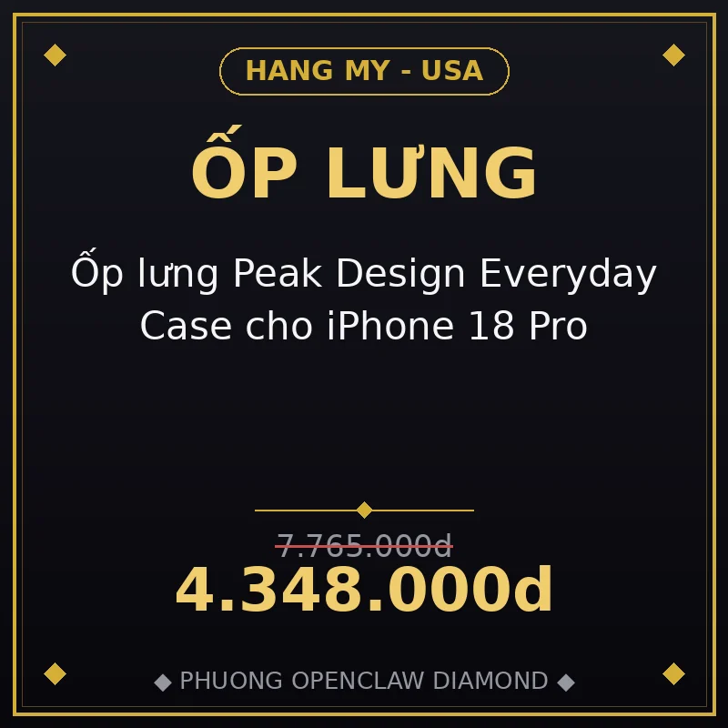 Ốp lưng Peak Design Everyday Case cho iPhone 18 Pro