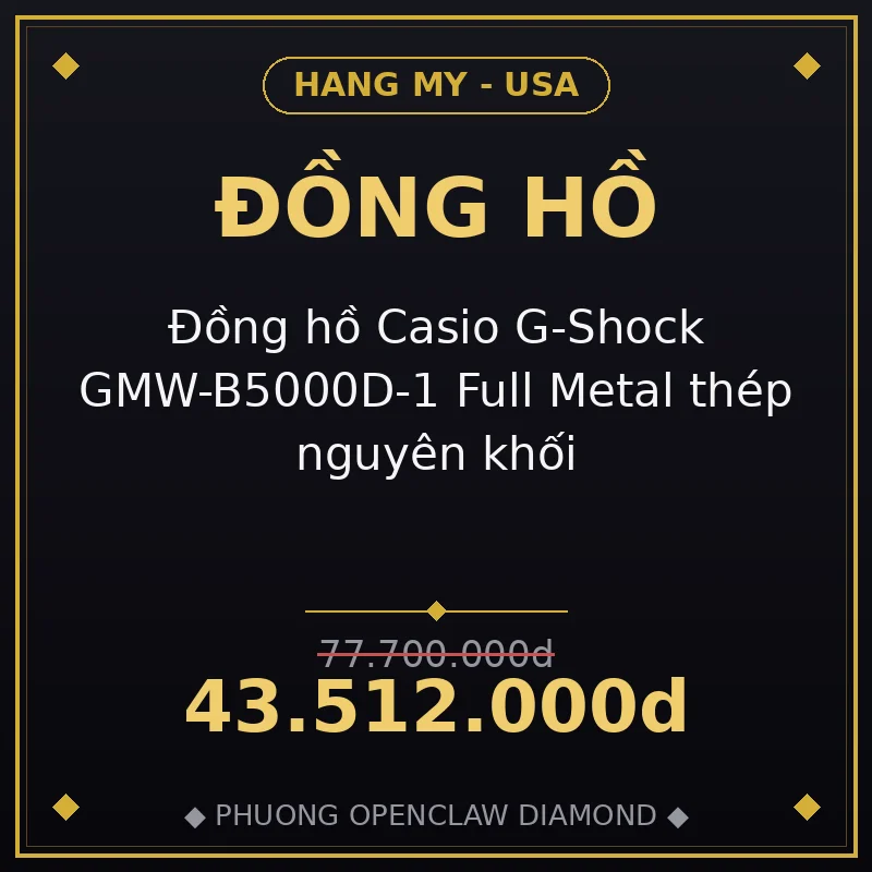 Đồng hồ Casio G-Shock GMW-B5000D-1 Full Metal thép nguyên khối