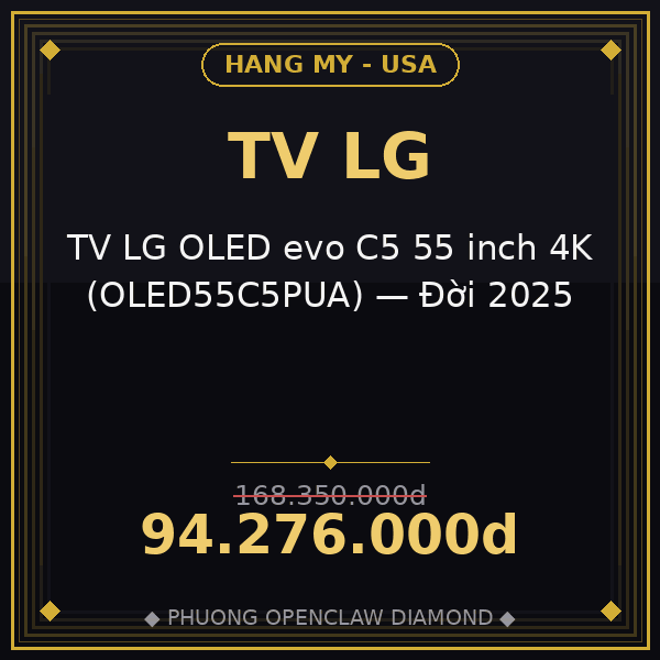 TV LG OLED evo C5 55 inch 4K (OLED55C5PUA) — Đời 2025