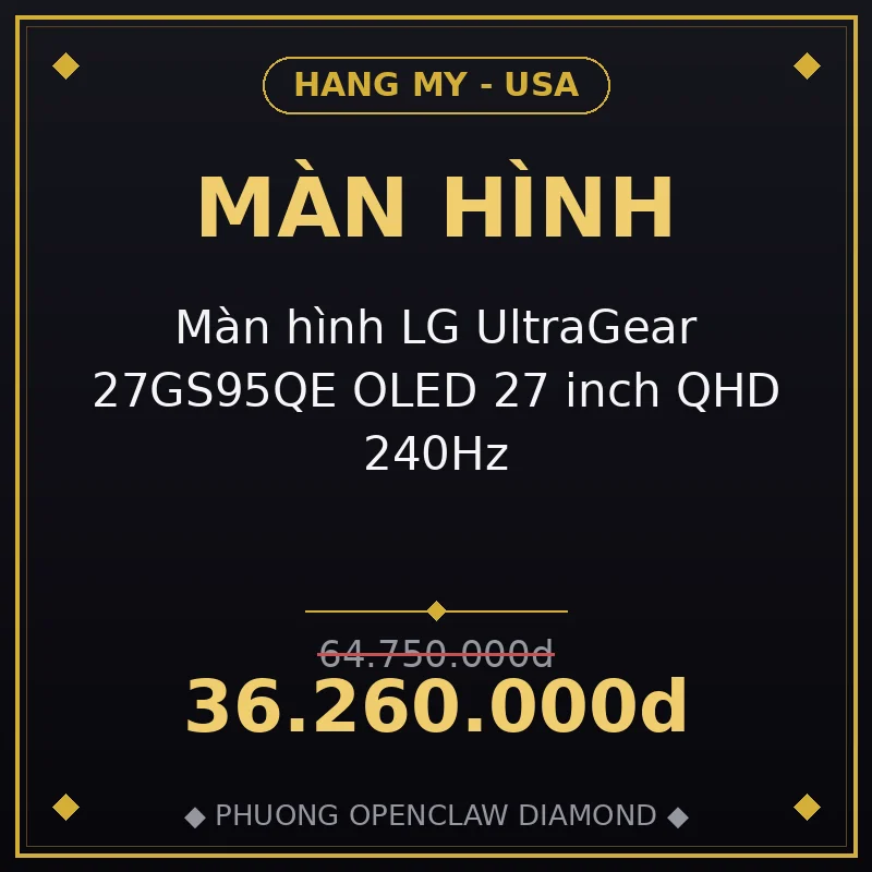 Màn hình LG UltraGear 27GS95QE OLED 27 inch QHD 240Hz