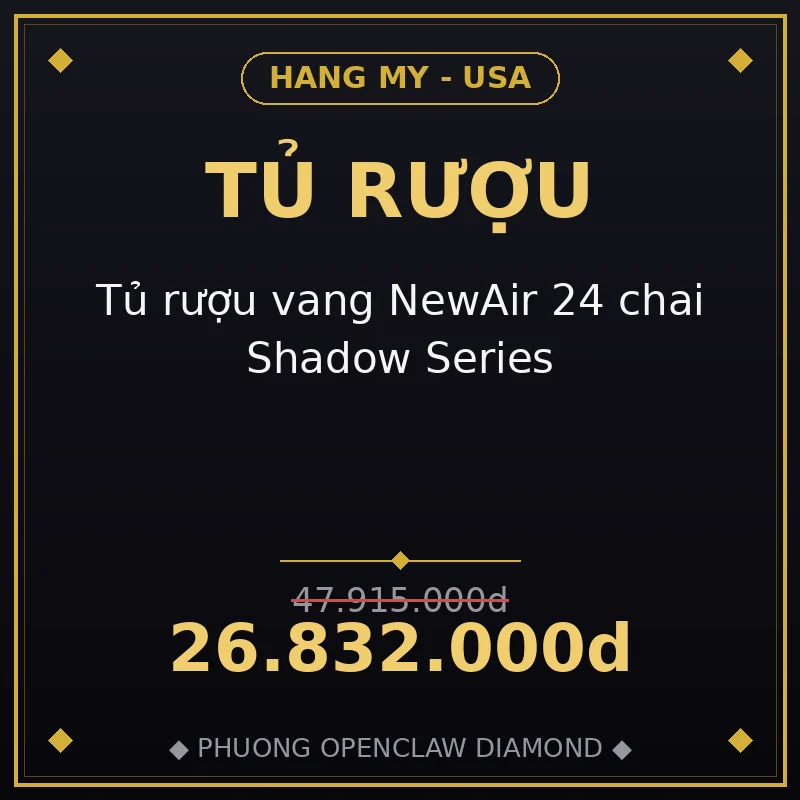 Tủ rượu vang NewAir 24 chai Shadow Series