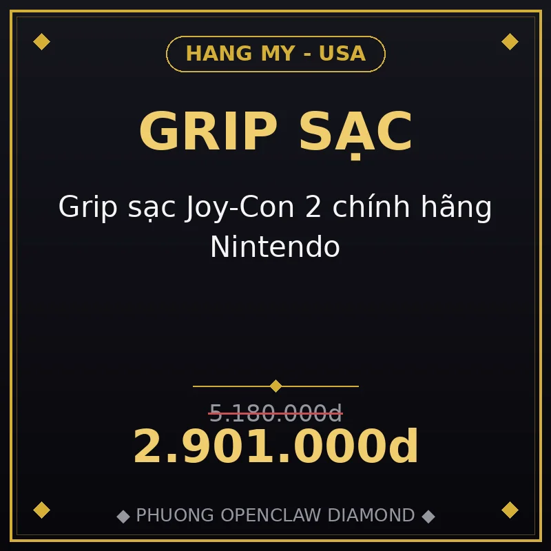 Grip sạc Joy-Con 2 chính hãng Nintendo