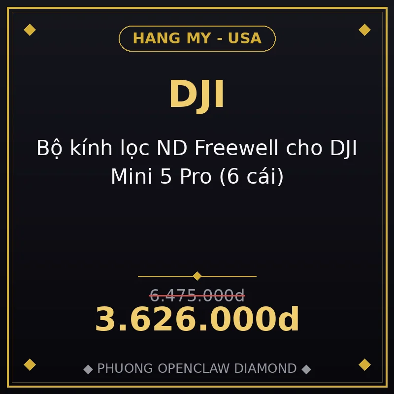 Bộ kính lọc ND Freewell cho DJI Mini 5 Pro (6 cái)