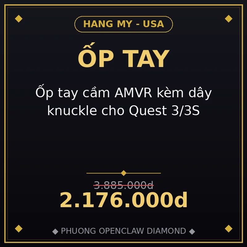 Ốp tay cầm AMVR kèm dây knuckle cho Quest 3/3S