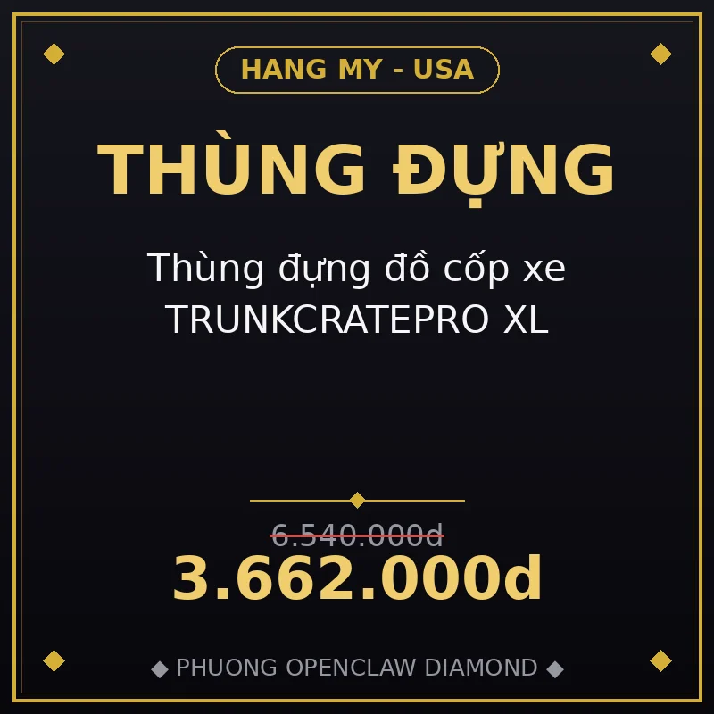 Thùng đựng đồ cốp xe TRUNKCRATEPRO XL