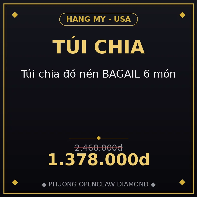 Túi chia đồ nén BAGAIL 6 món