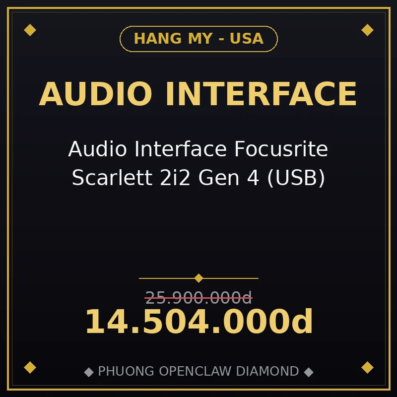 Audio Interface Focusrite Scarlett 2i2 Gen 4 (USB)