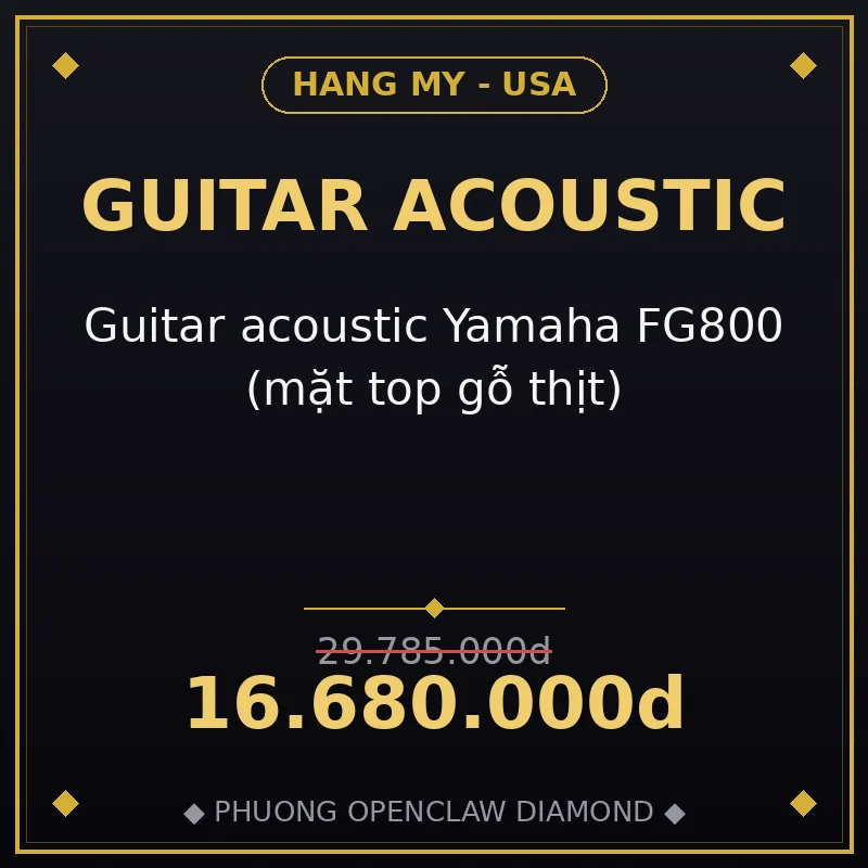 Guitar acoustic Yamaha FG800 (mặt top gỗ thịt)