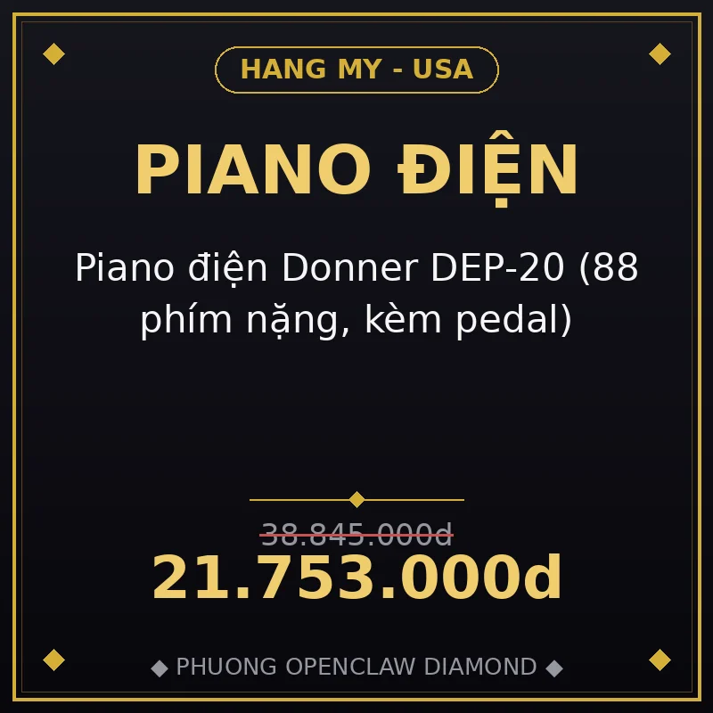 Piano điện Donner DEP-20 (88 phím nặng, kèm pedal)