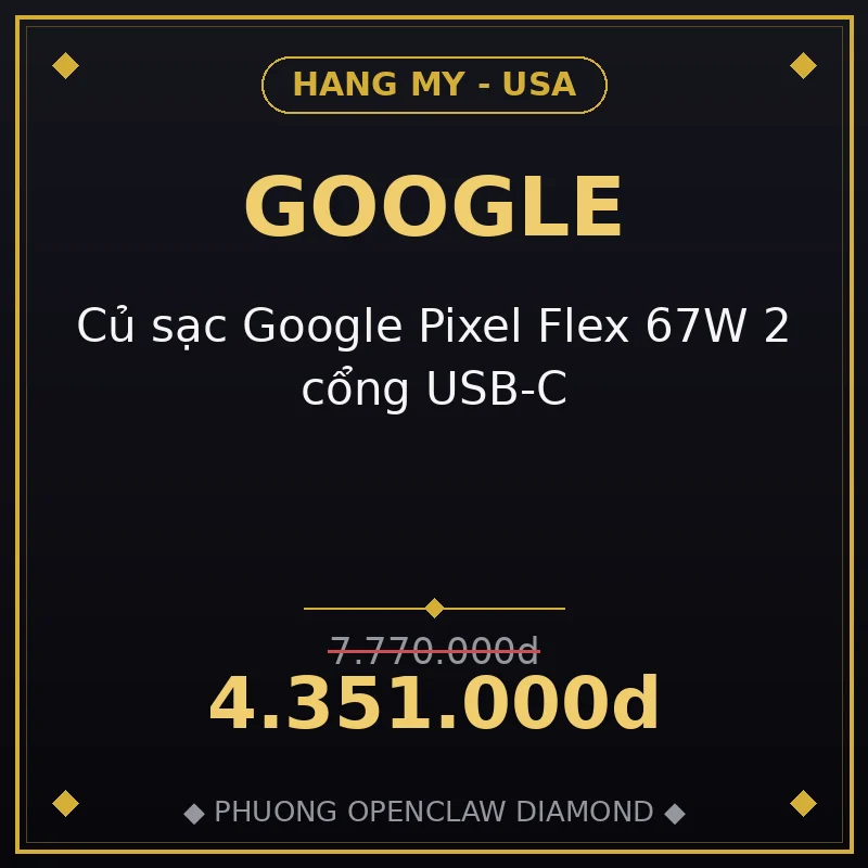 Củ sạc Google Pixel Flex 67W 2 cổng USB-C