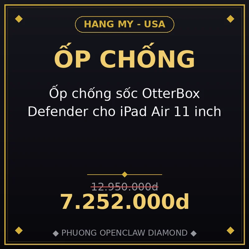 Ốp chống sốc OtterBox Defender cho iPad Air 11 inch