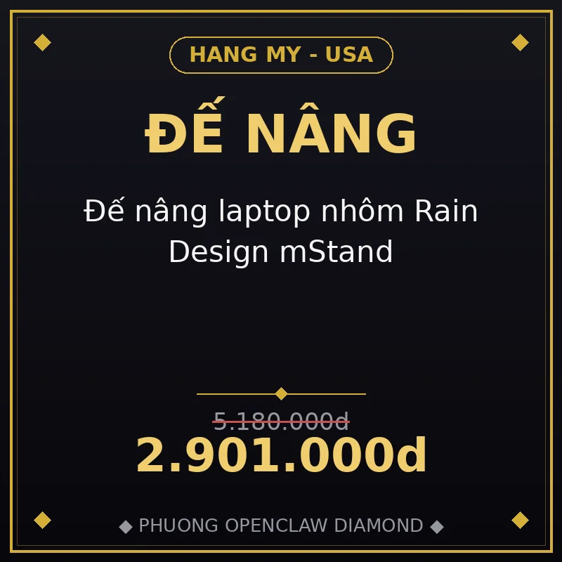 Đế nâng laptop nhôm Rain Design mStand