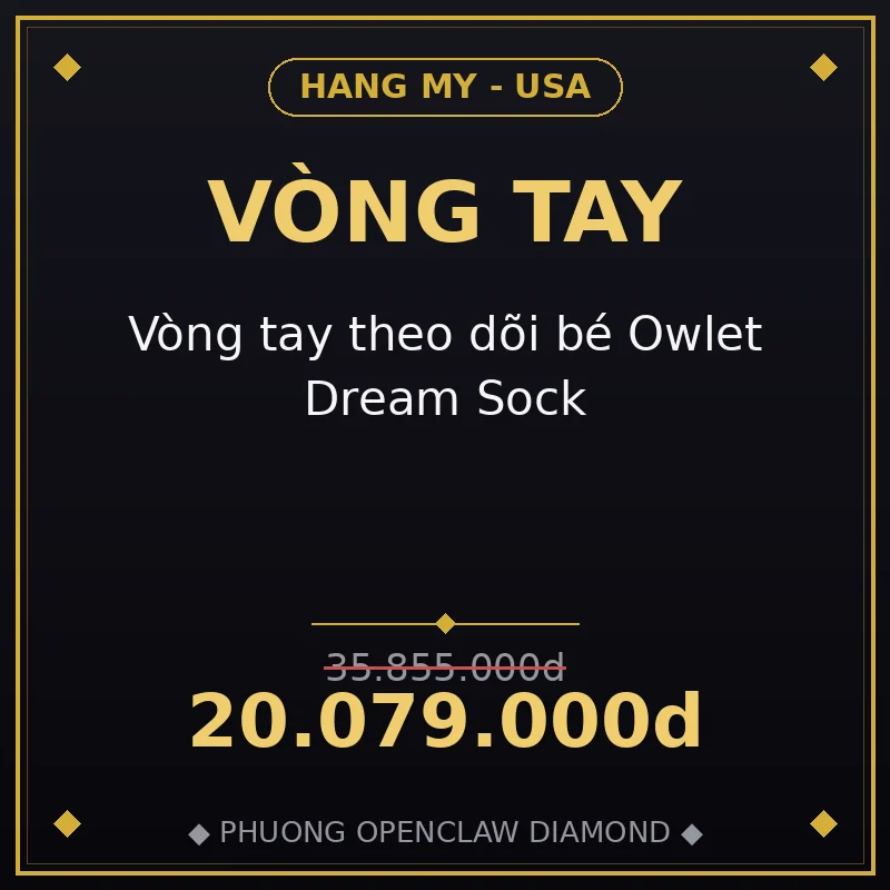 Vòng tay theo dõi bé Owlet Dream Sock