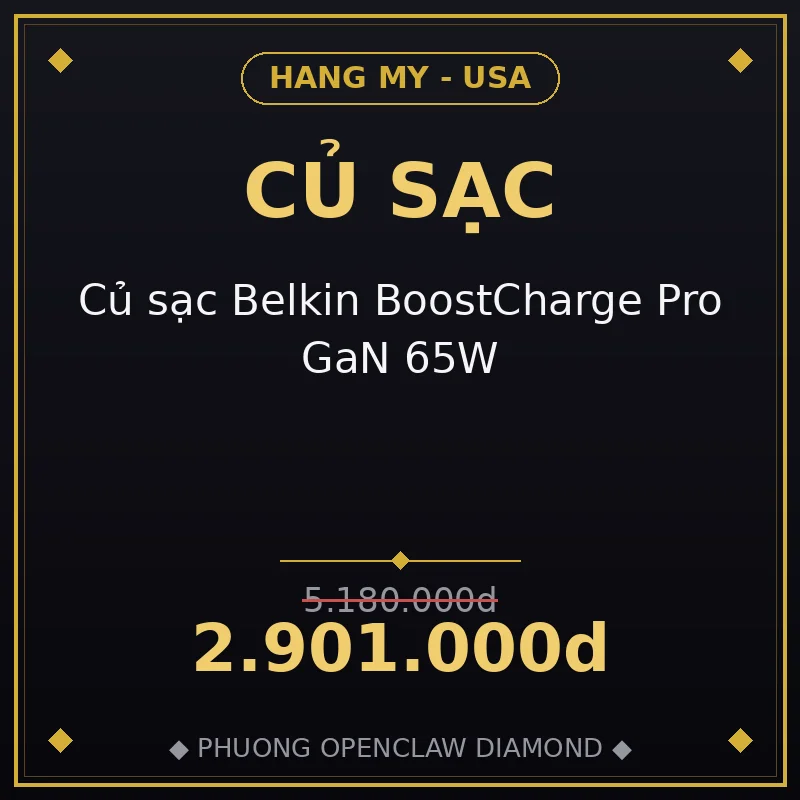 Củ sạc Belkin BoostCharge Pro GaN 65W