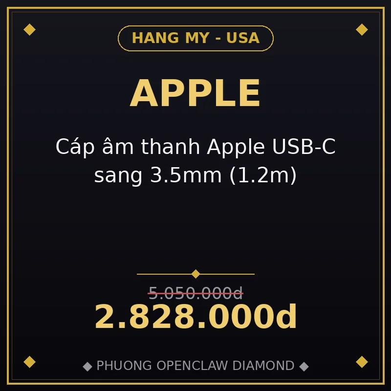 Cáp âm thanh Apple USB-C sang 3.5mm (1.2m)