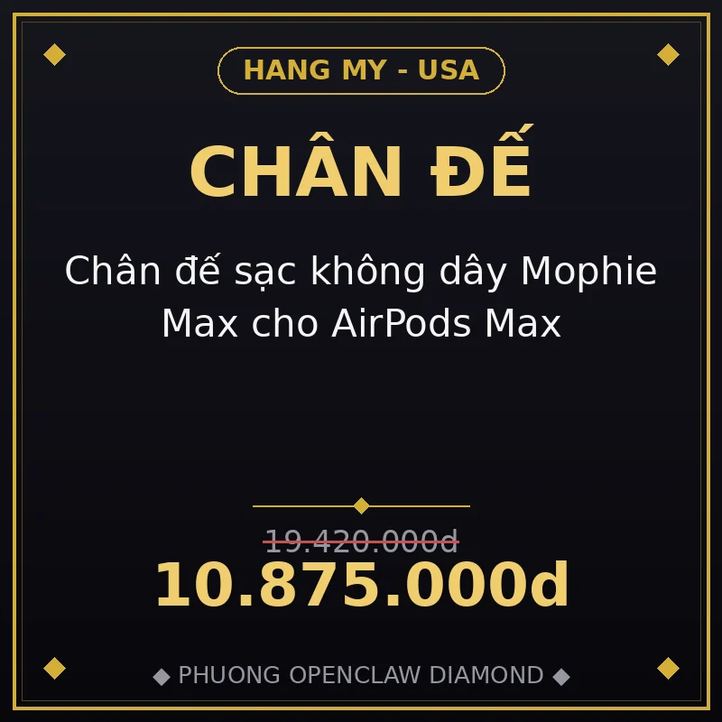 Chân đế sạc không dây Mophie Max cho AirPods Max