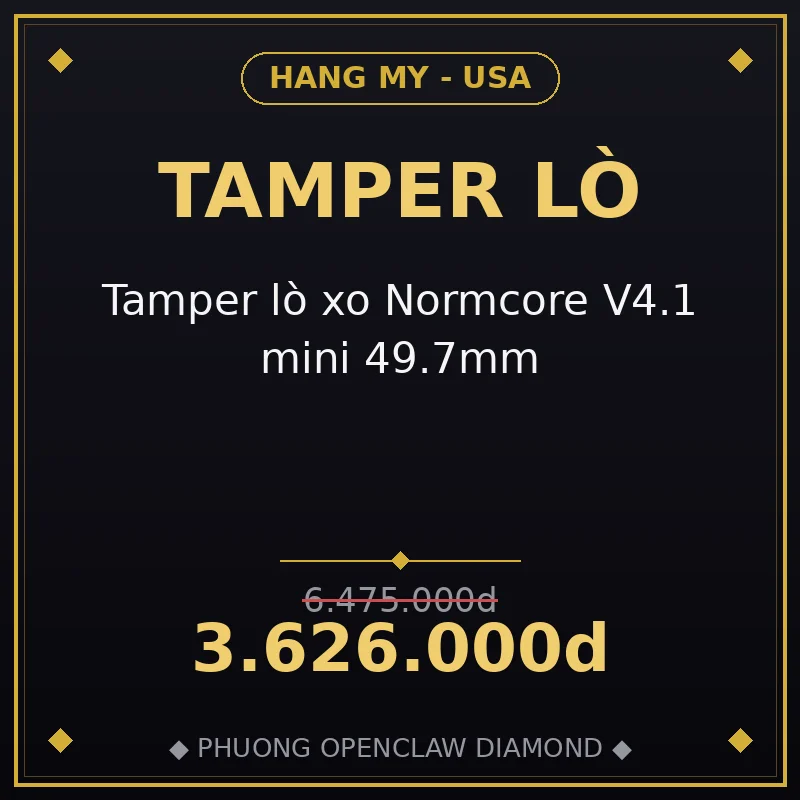 Tamper lò xo Normcore V4.1 mini 49.7mm