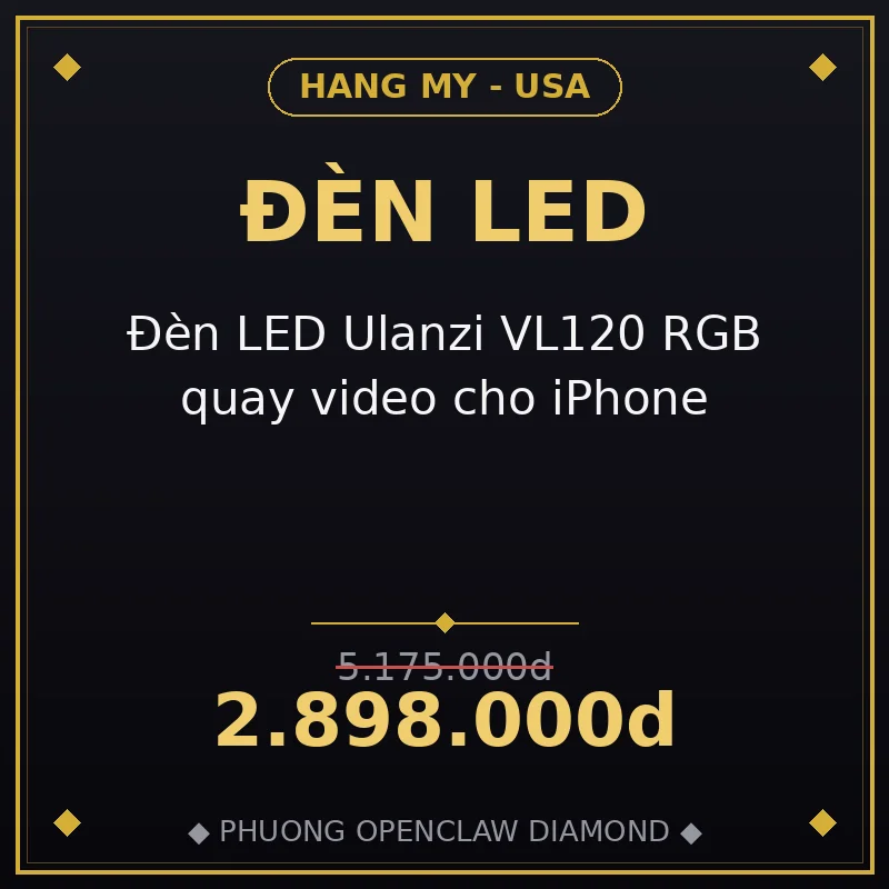 Đèn LED Ulanzi VL120 RGB quay video cho iPhone