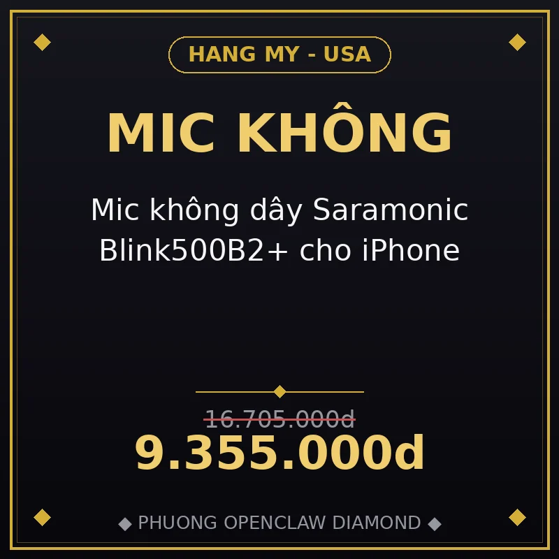 Mic không dây Saramonic Blink500B2+ cho iPhone